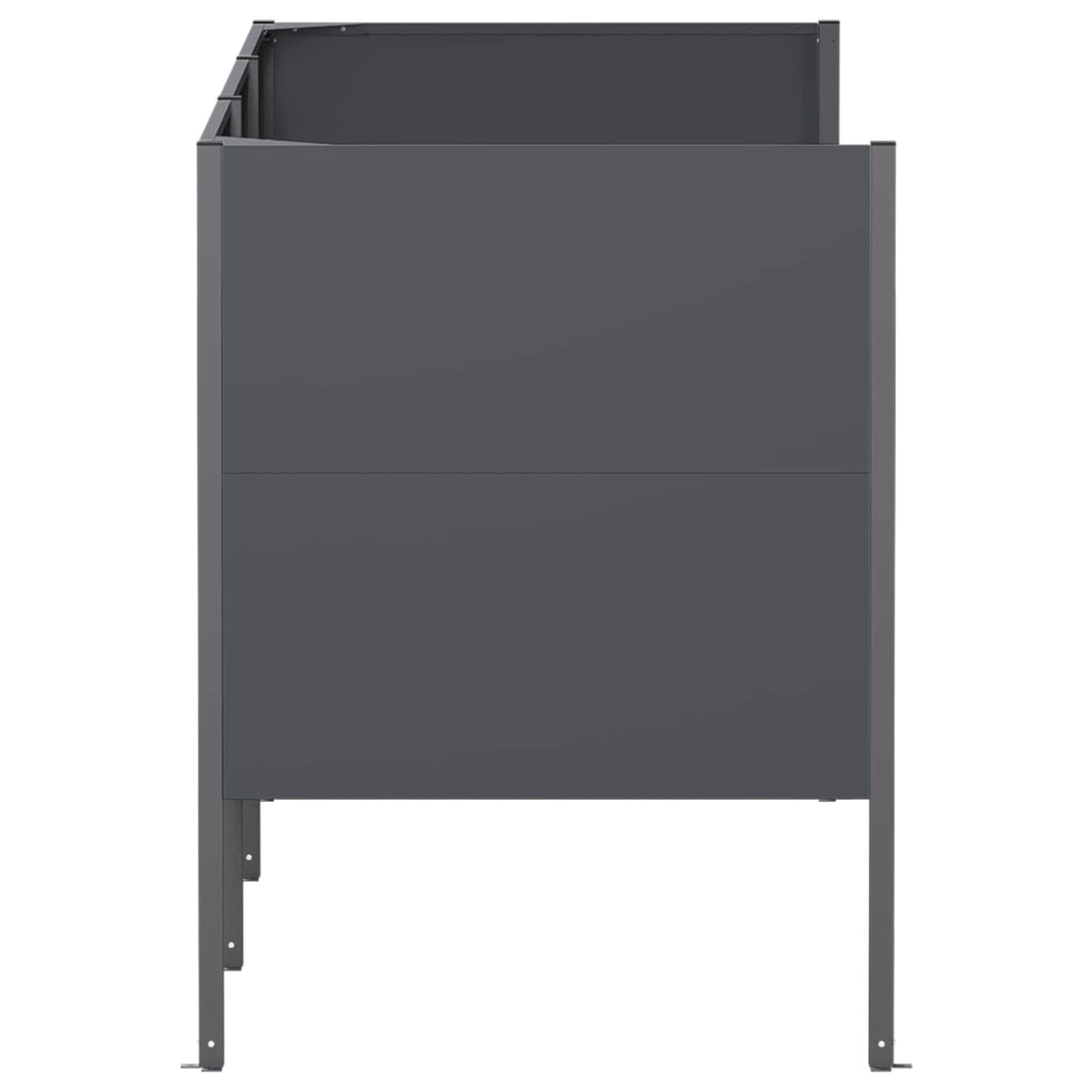 vidaXL Ekran na kosz na śmieci 249 x 85 x 113 cm Stal antracytowy