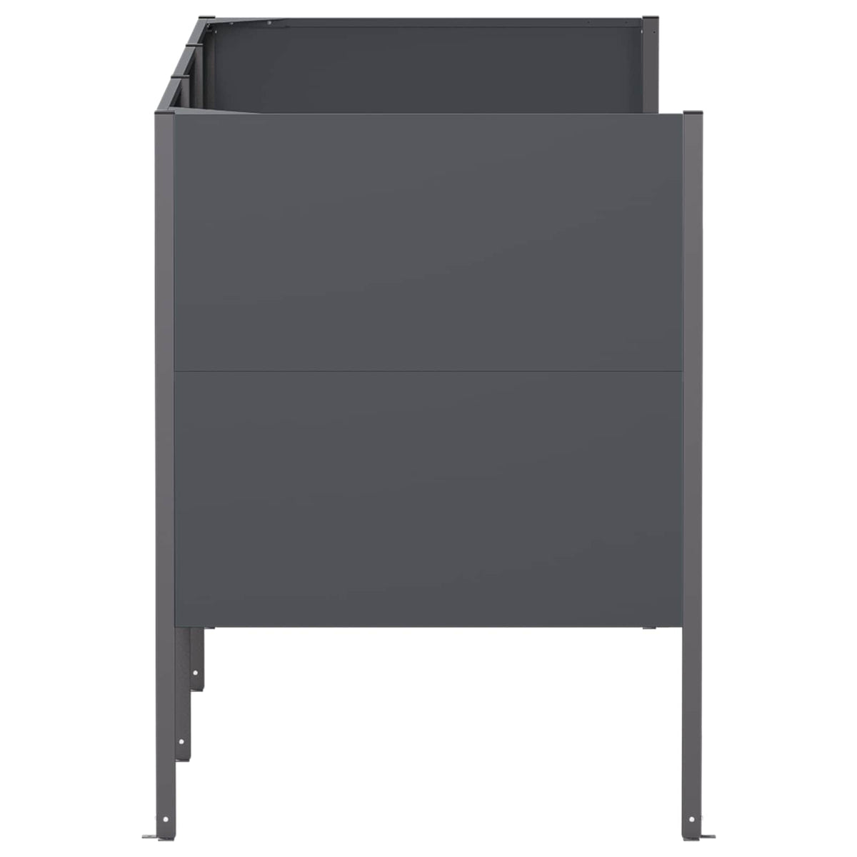 vidaXL Ekran na kosz na śmieci 249 x 85 x 113 cm Stal antracytowy