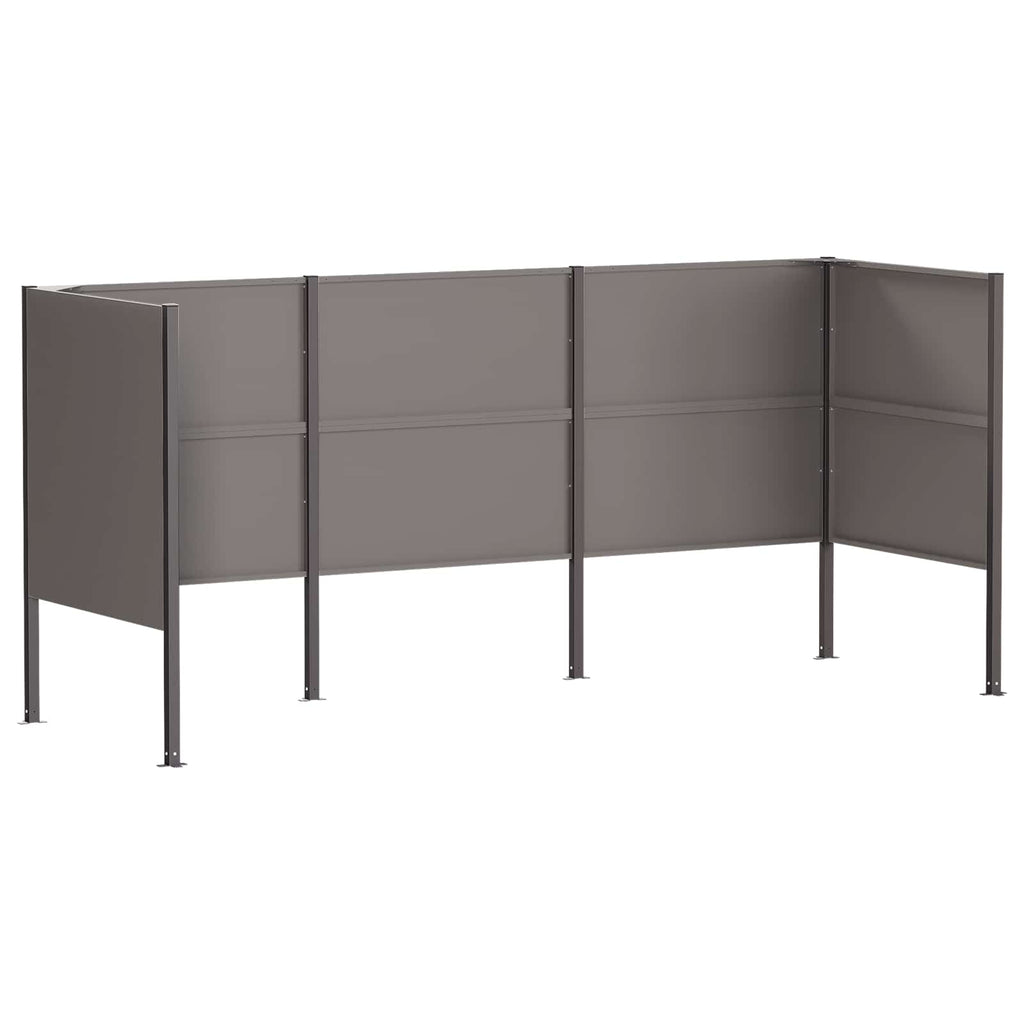 vidaXL Ekran na kosz na śmieci 249 x 85 x 113 cm Stal kortenowska