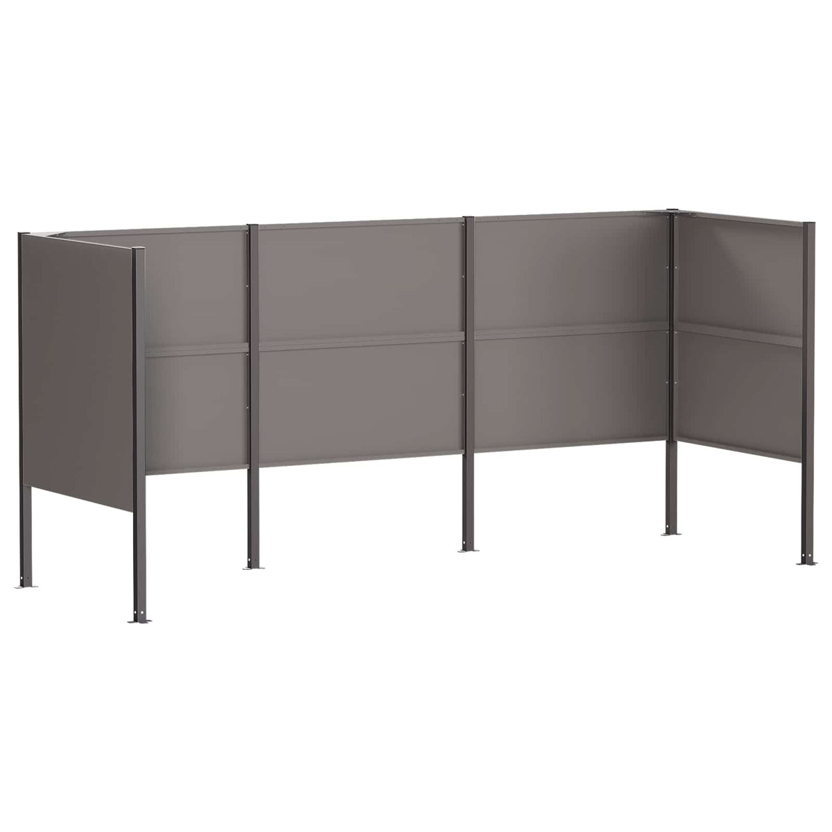 vidaXL Ekran na kosz na śmieci 249 x 85 x 113 cm Stal kortenowska