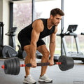vidaXL Zestaw hantli 4 w 1 40 kg Czarny i czerwony