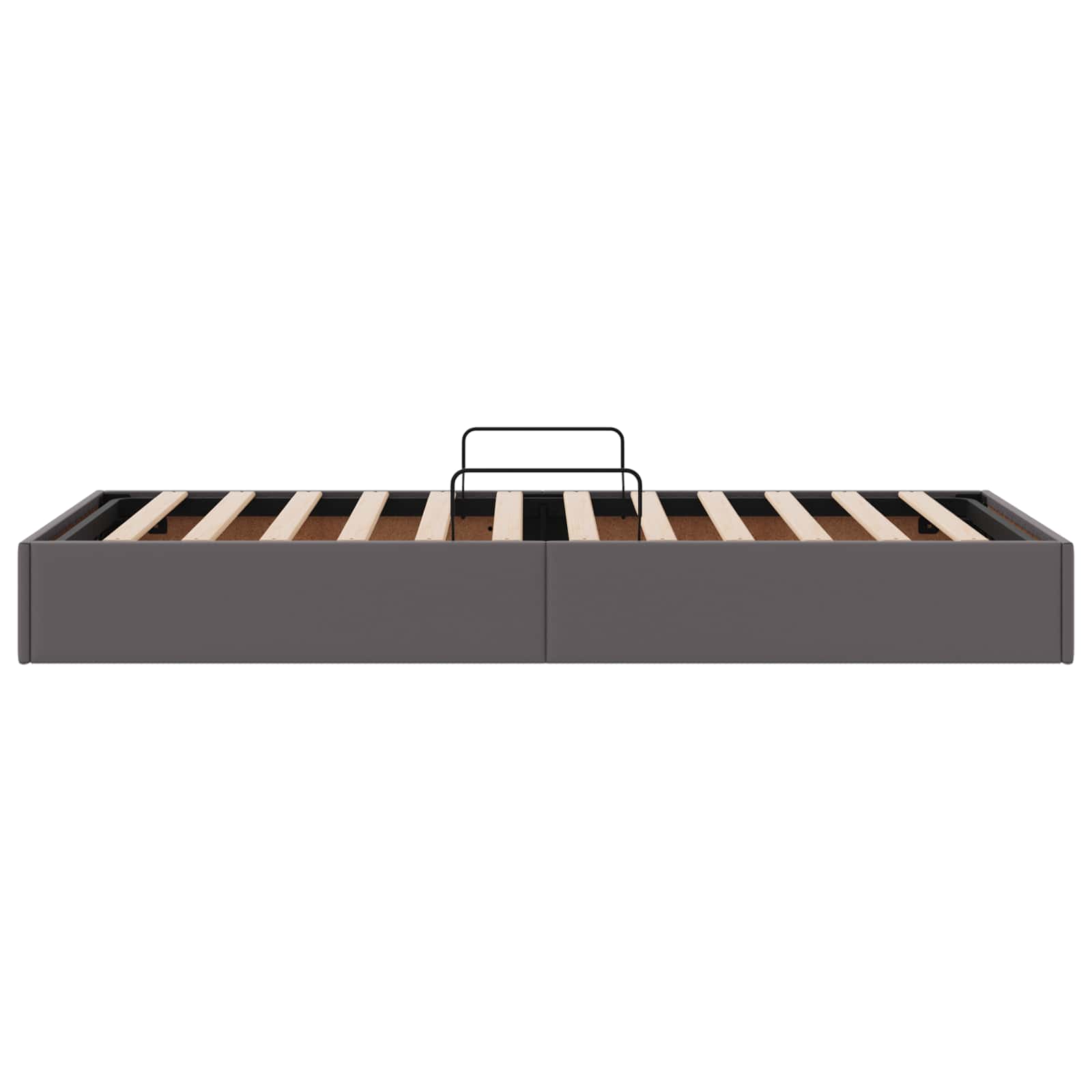 vidaXL Łóżko otomanowe Szary 90 x 200 cm Skóra ekologiczna