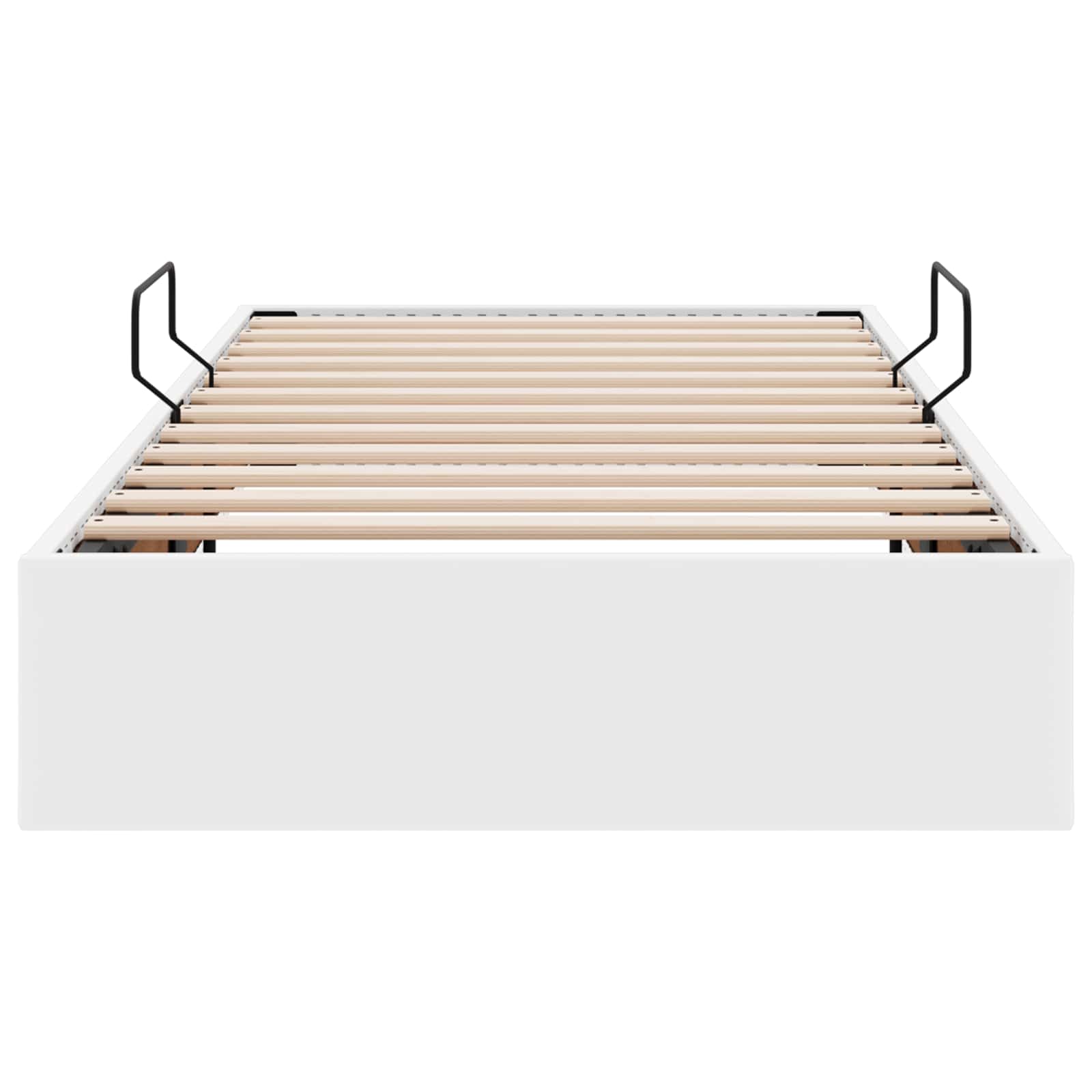 vidaXL Łóżko otomanowe Czysta Biała 100 x 200 cm Skóra ekologiczna