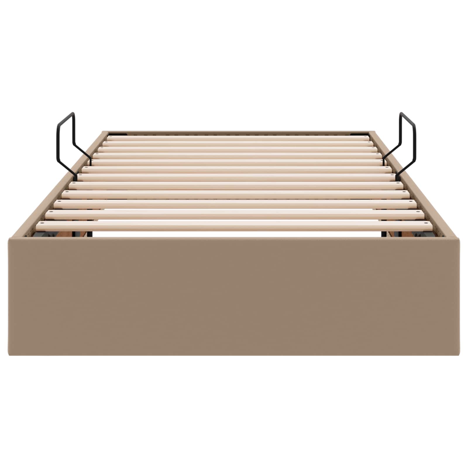 vidaXL Łóżko otomanowe Kawowy 100 x 200 cm Skóra ekologiczna