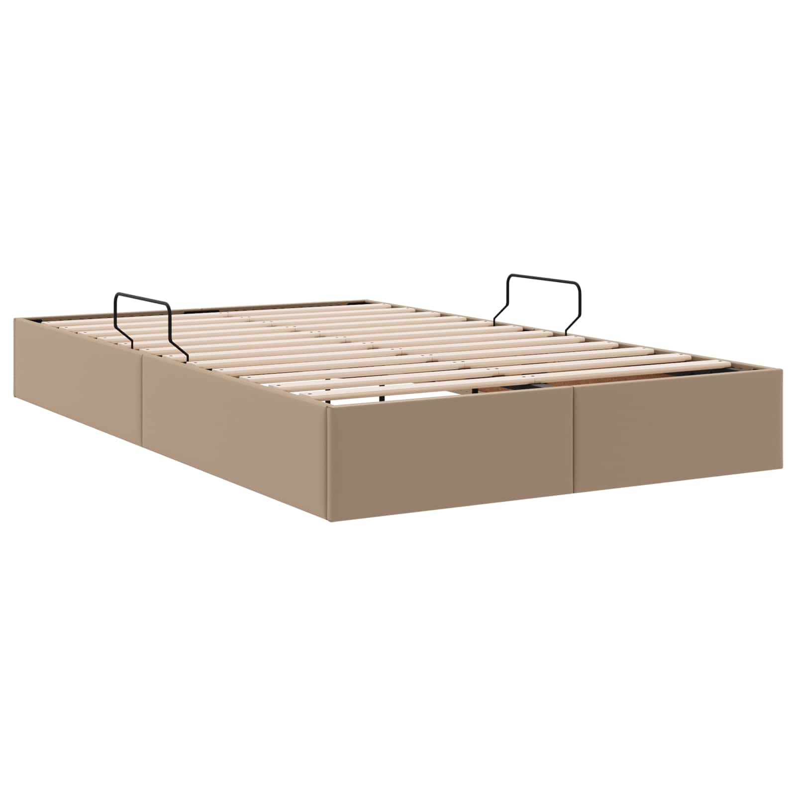 vidaXL Łóżko otomanowe Kawowy 120 x 200 cm Skóra ekologiczna
