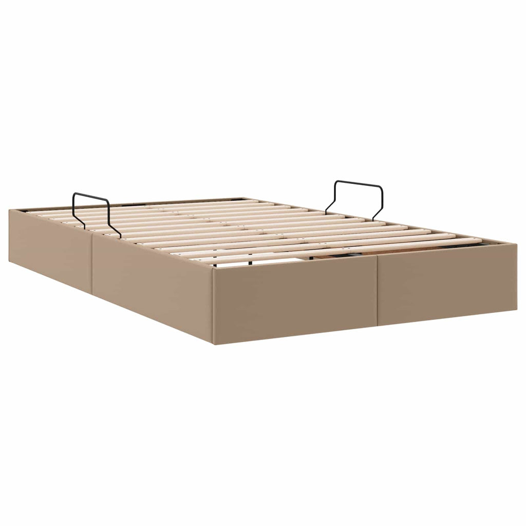 vidaXL Łóżko otomanowe Kawowy 120 x 200 cm Skóra ekologiczna