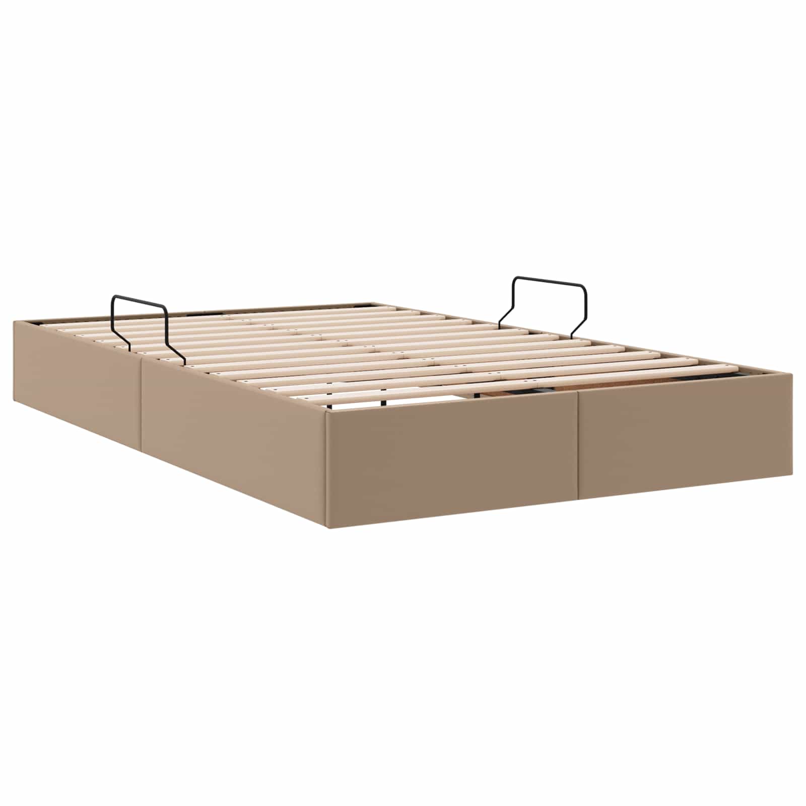 vidaXL Łóżko otomanowe Kawowy 120 x 200 cm Skóra ekologiczna