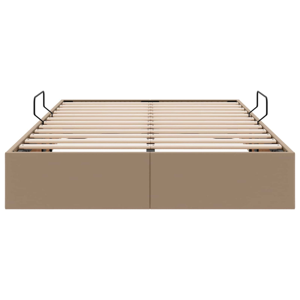 vidaXL Łóżko otomanowe Kawowy 120 x 200 cm Skóra ekologiczna