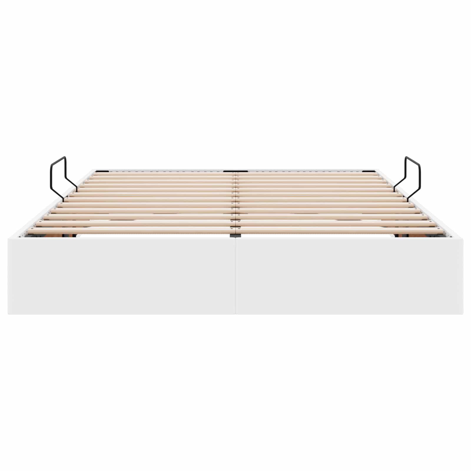 vidaXL Łóżko otomanowe Czysta Biała 140 x 200 cm Skóra ekologiczna