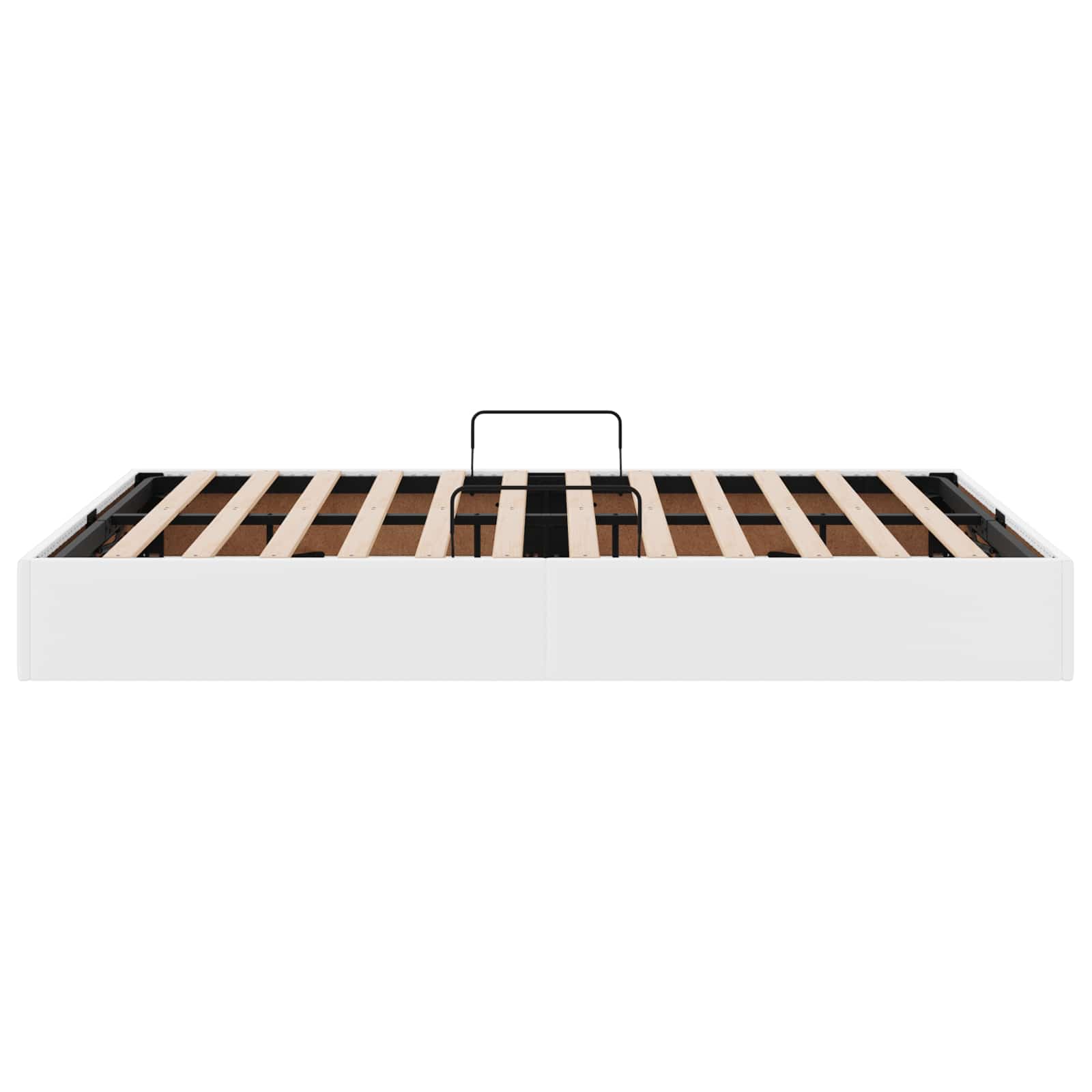 vidaXL Łóżko otomanowe Czysta Biała 140 x 200 cm Skóra ekologiczna
