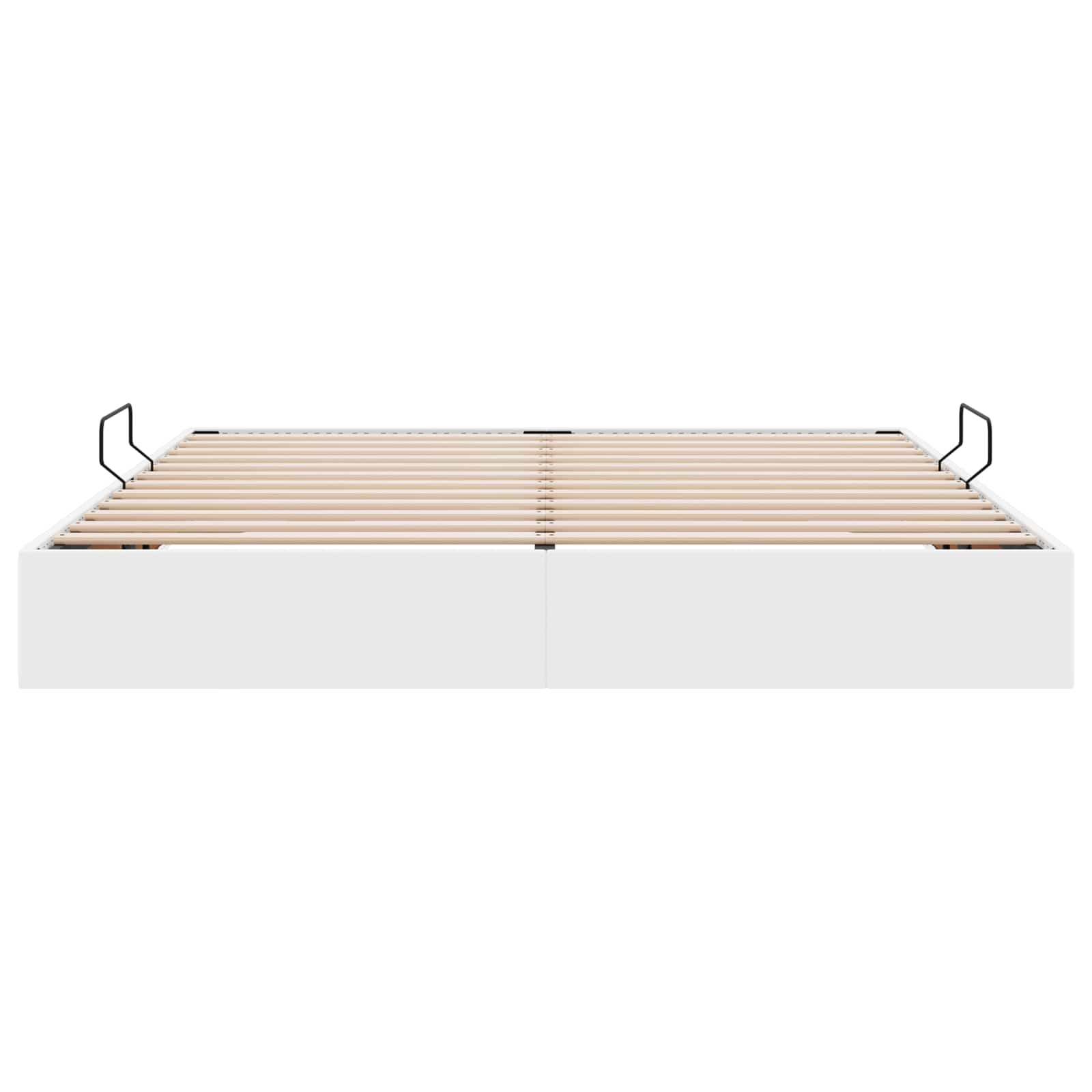 vidaXL Łóżko otomanowe Czysta Biała 160 x 200 cm Skóra ekologiczna
