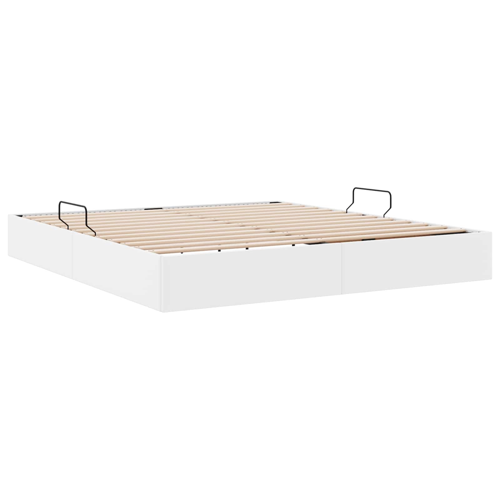 vidaXL Łóżko otomanowe Czysta Biała 180 x 200 cm Skóra ekologiczna