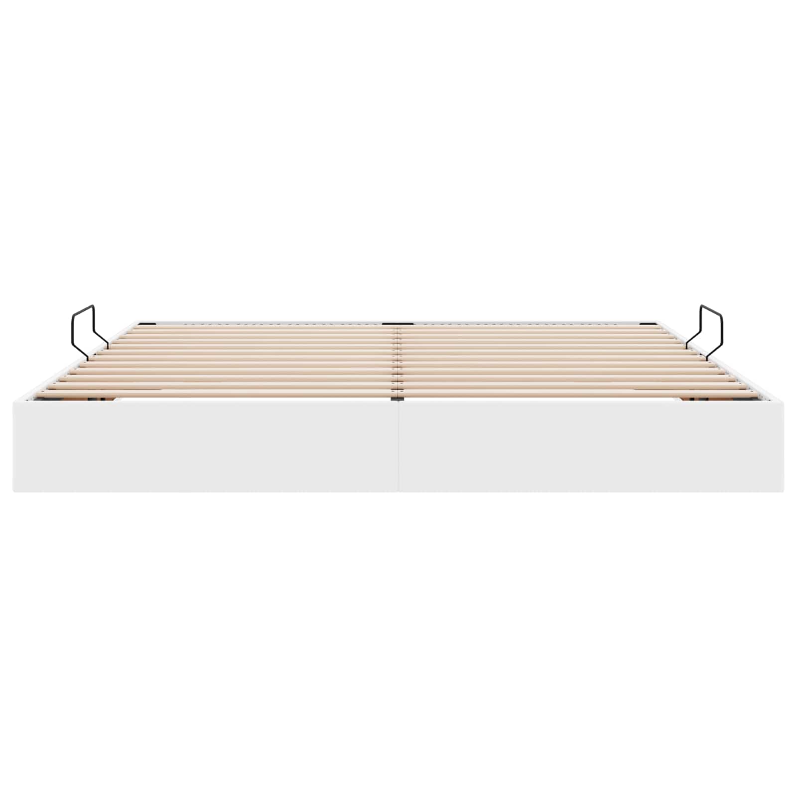 vidaXL Łóżko otomanowe Czysta Biała 200 x 200 cm Skóra ekologiczna