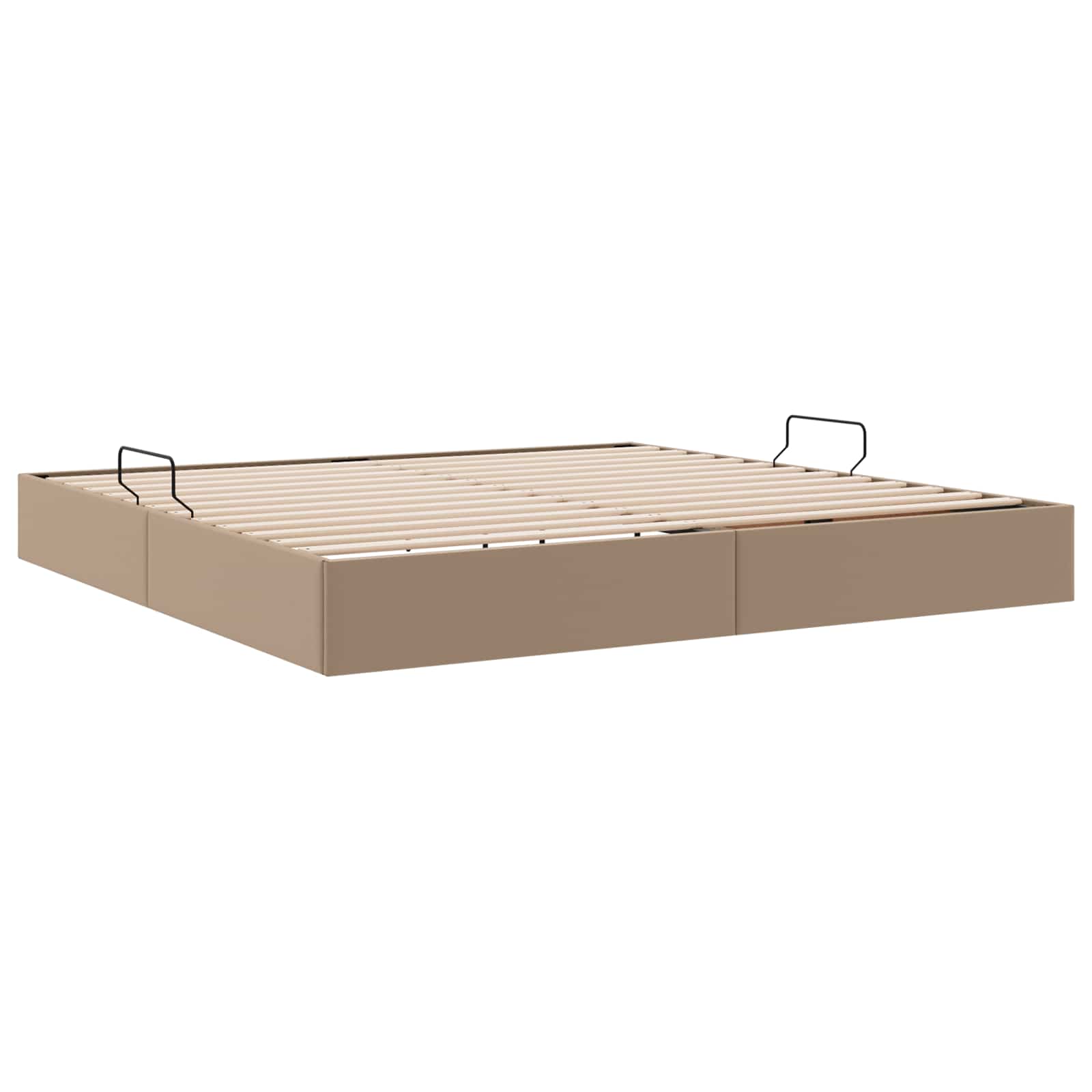 vidaXL Łóżko otomanowe Kawowy 200 x 200 cm Skóra ekologiczna