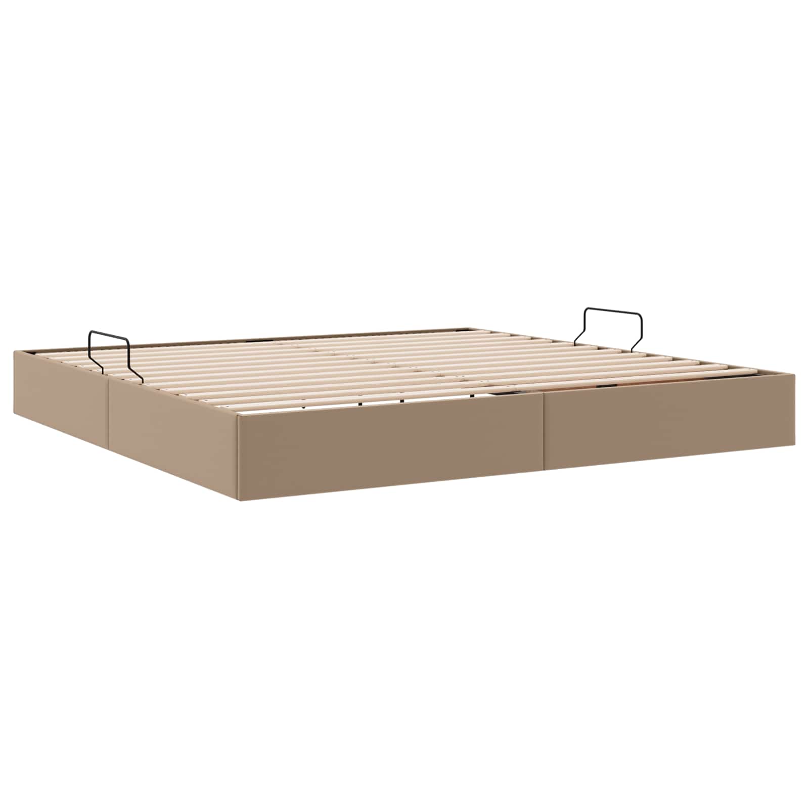 vidaXL Łóżko otomanowe Kawowy 200 x 200 cm Skóra ekologiczna