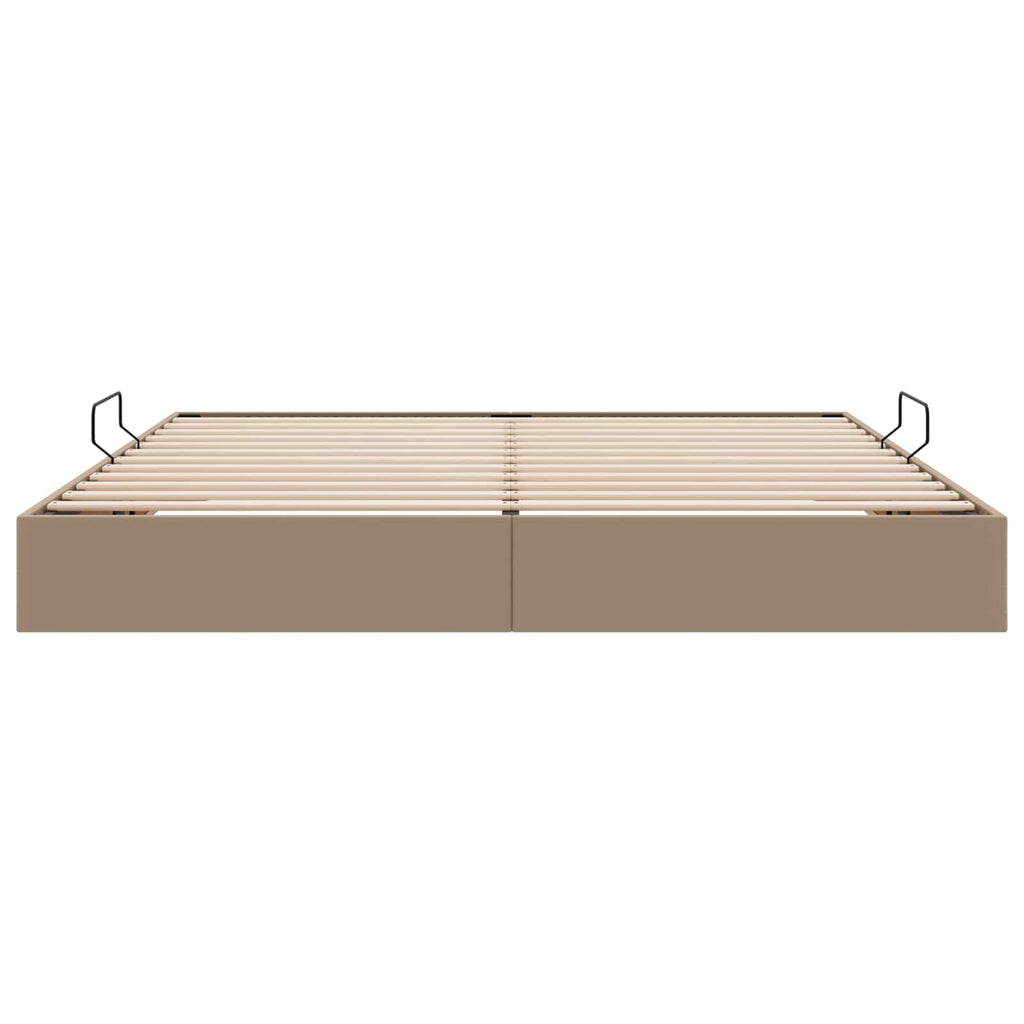 vidaXL Łóżko otomanowe Kawowy 200 x 200 cm Skóra ekologiczna