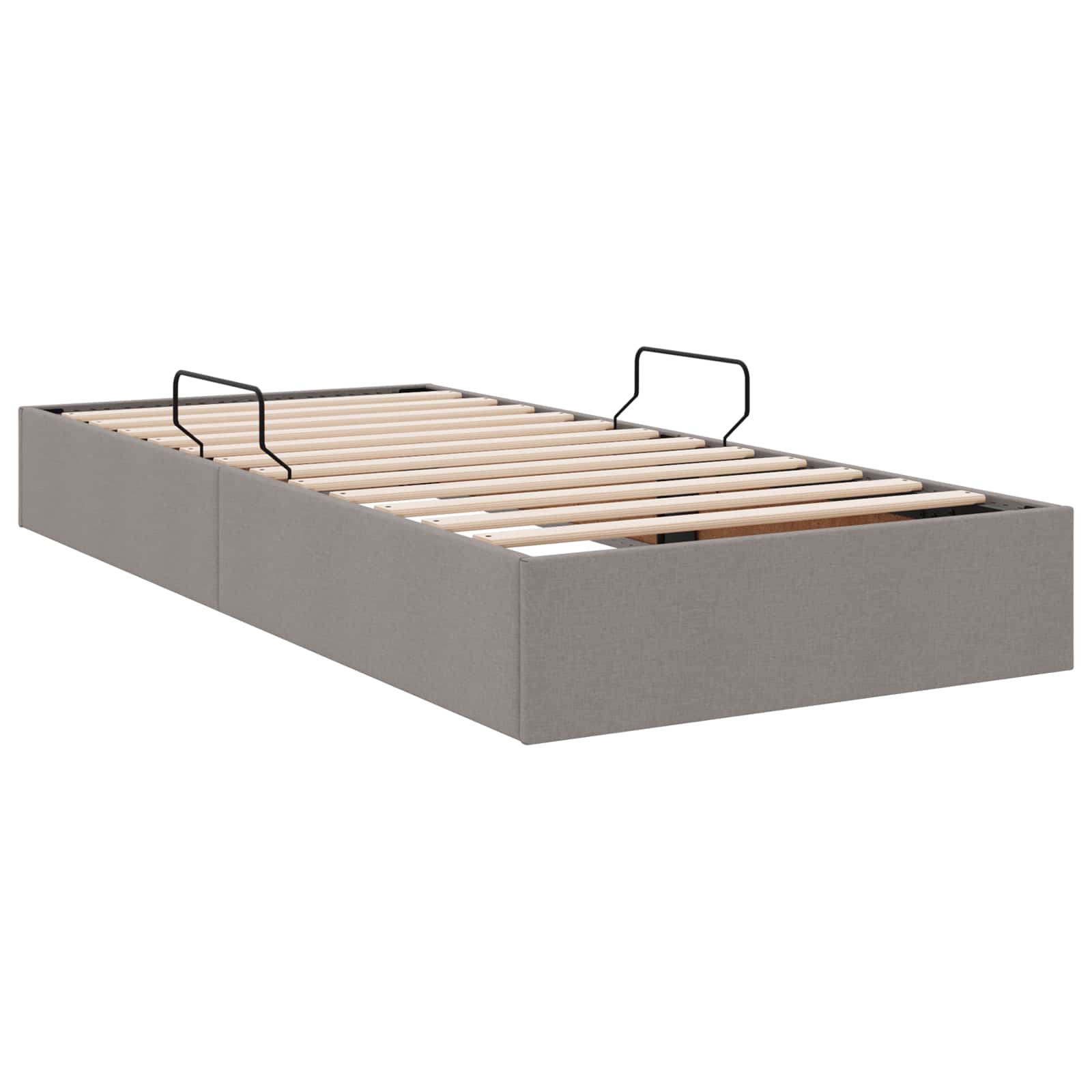 vidaXL Łóżko otomanowe Ciemnoszary 90 x 190 cm tkanina