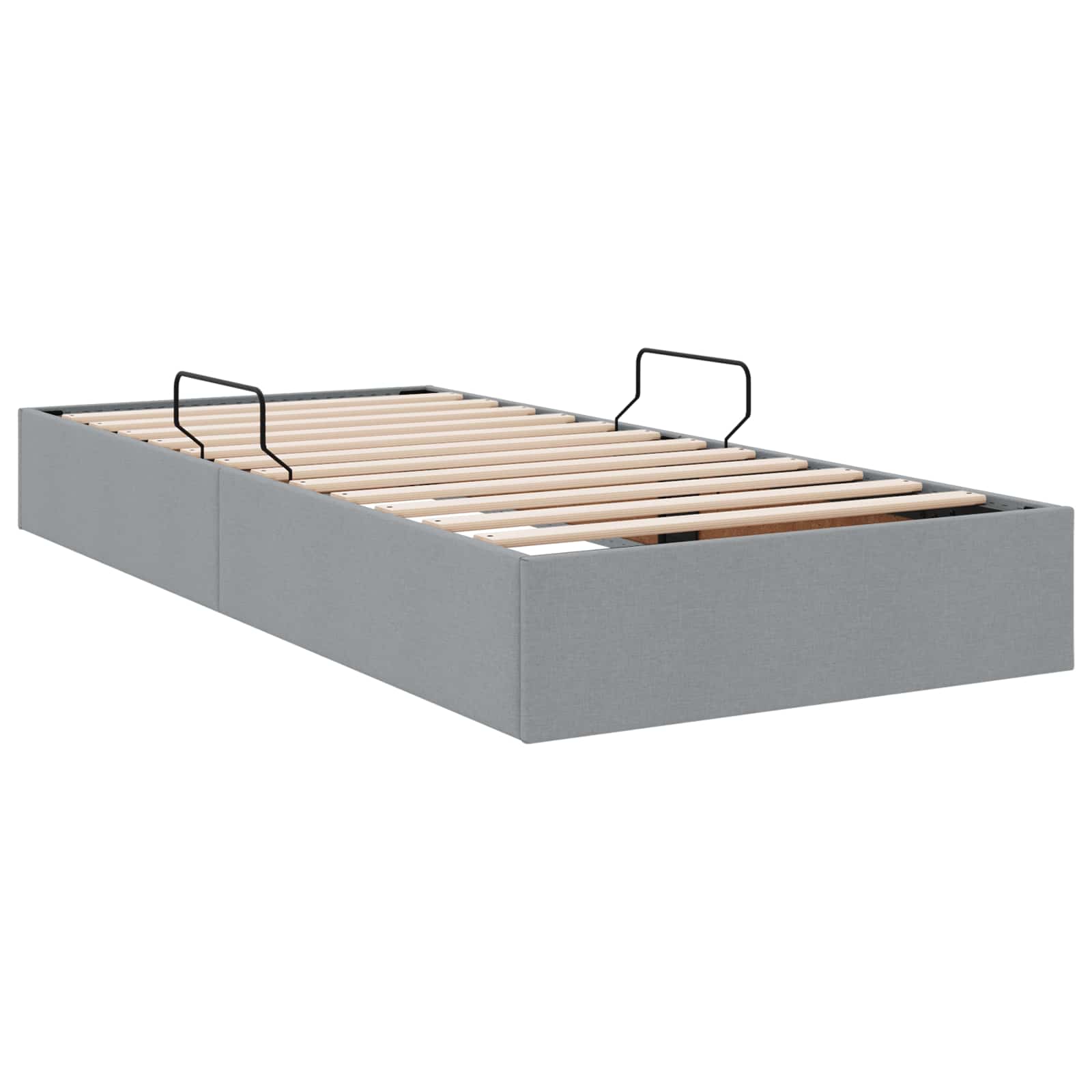 vidaXL Łóżko otomanowe Jasnoszary 90 x 200 cm tkanina