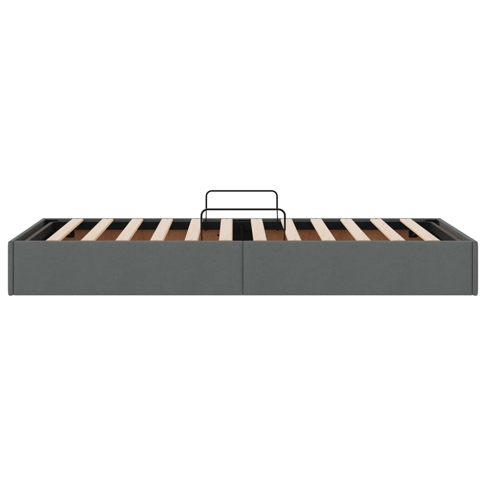 vidaXL Łóżko otomanowe Ciemnoszary 90 x 200 cm tkanina