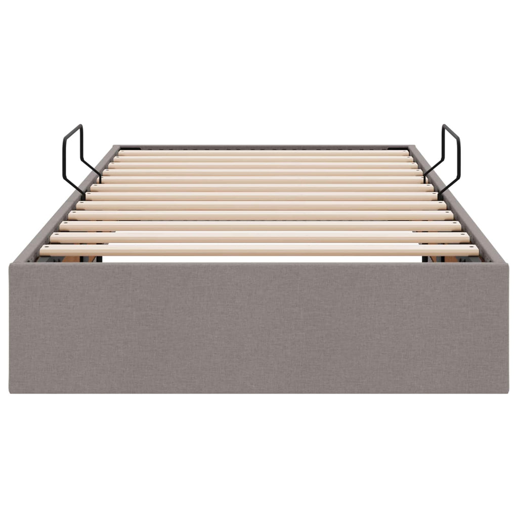 vidaXL Łóżko otomanowe Ciemnoszary 90 x 200 cm tkanina