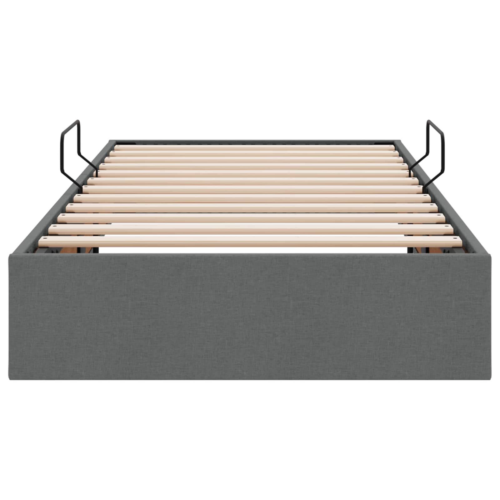 vidaXL Łóżko otomanowe Ciemnoszary 100 x 200 cm tkanina