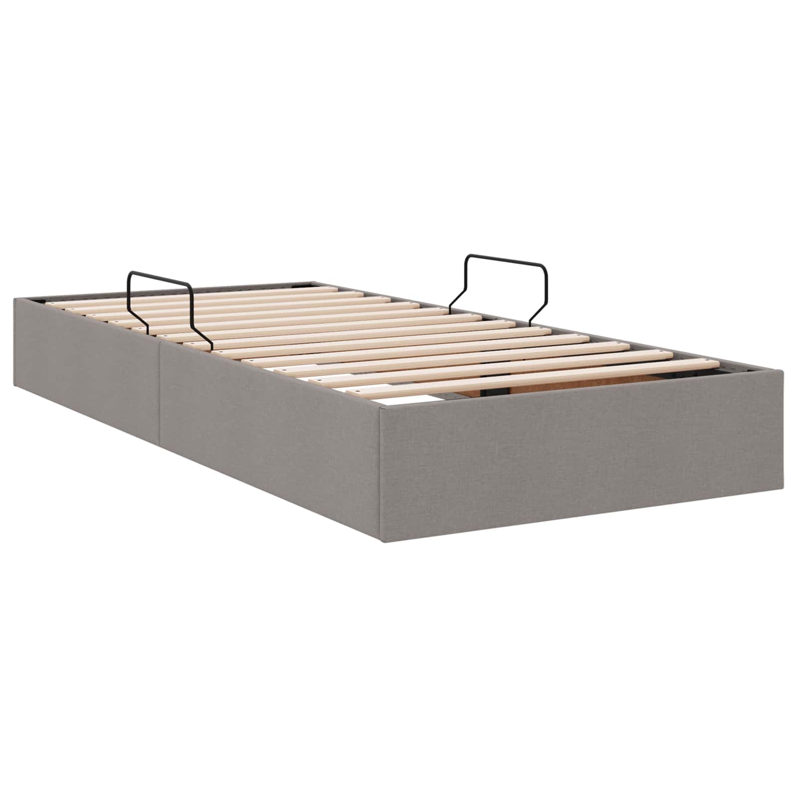 vidaXL Łóżko otomanowe Ciemnoszary 100 x 200 cm tkanina