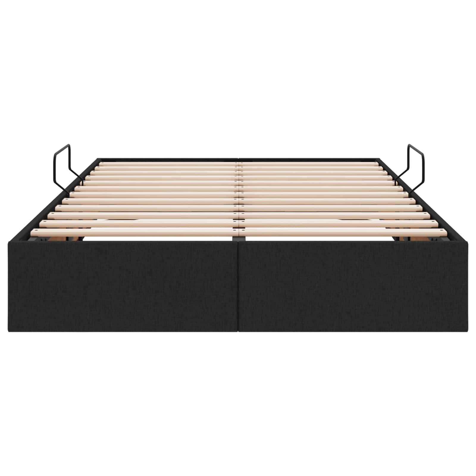 vidaXL Łóżko otomanowe z przechowywaniem Czarny 120 x 200 cm tkanina