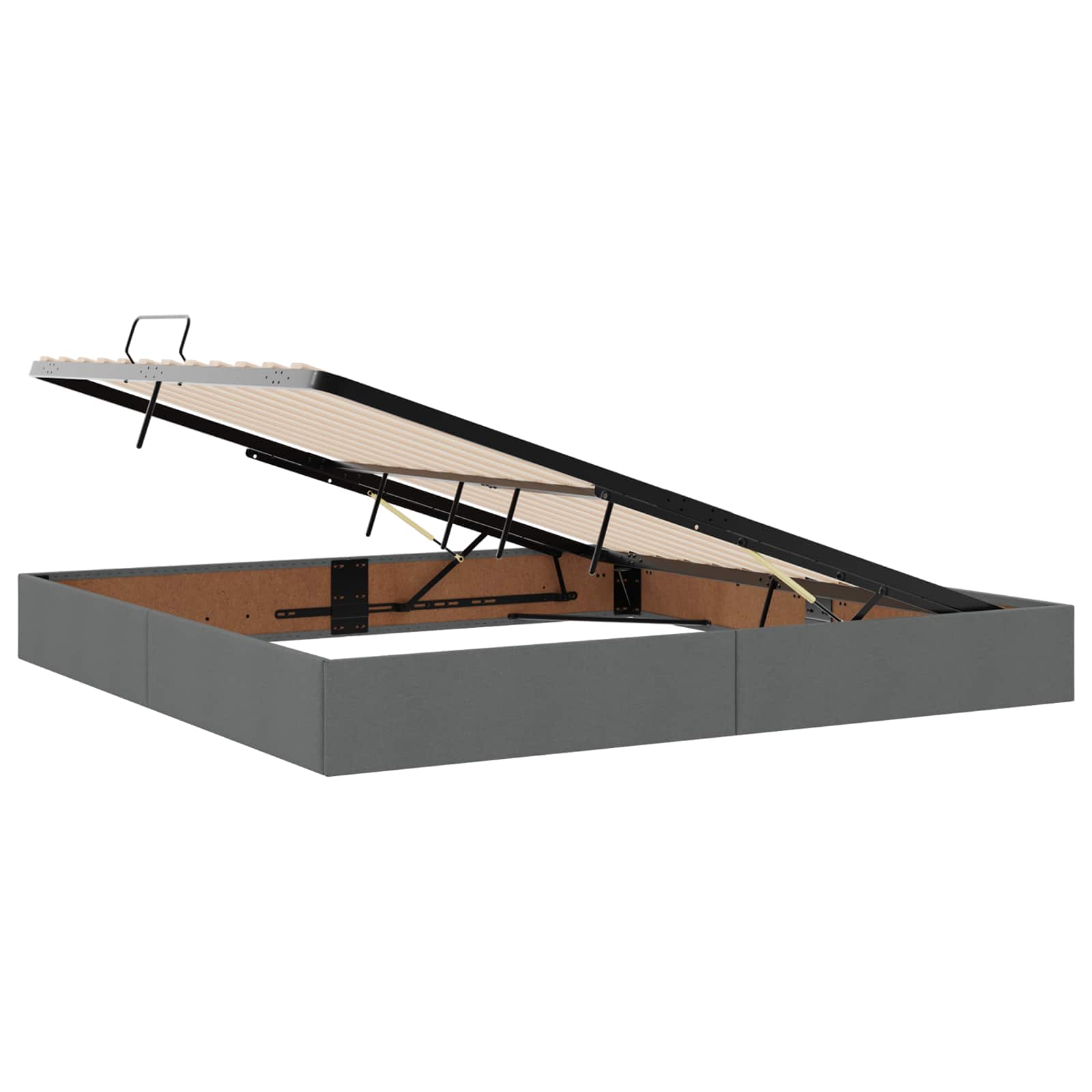 vidaXL Łóżko otomanowe Ciemnoszary 200 x 200 cm tkanina