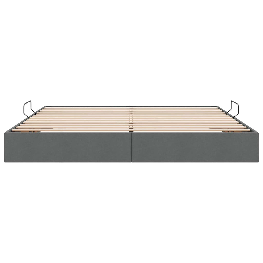 vidaXL Łóżko otomanowe Ciemnoszary 200 x 200 cm tkanina