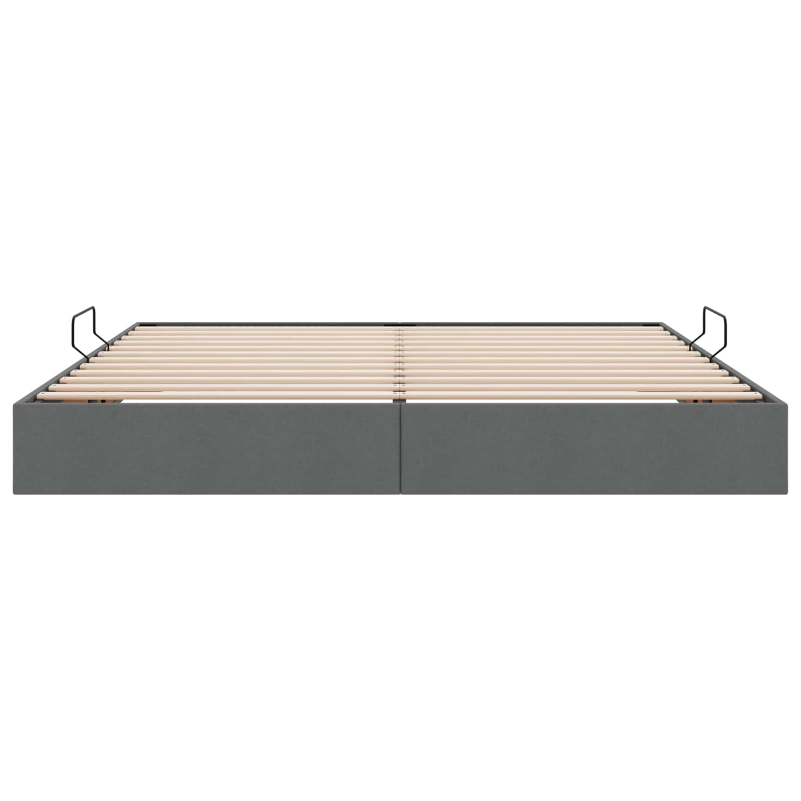 vidaXL Łóżko otomanowe Ciemnoszary 200 x 200 cm tkanina