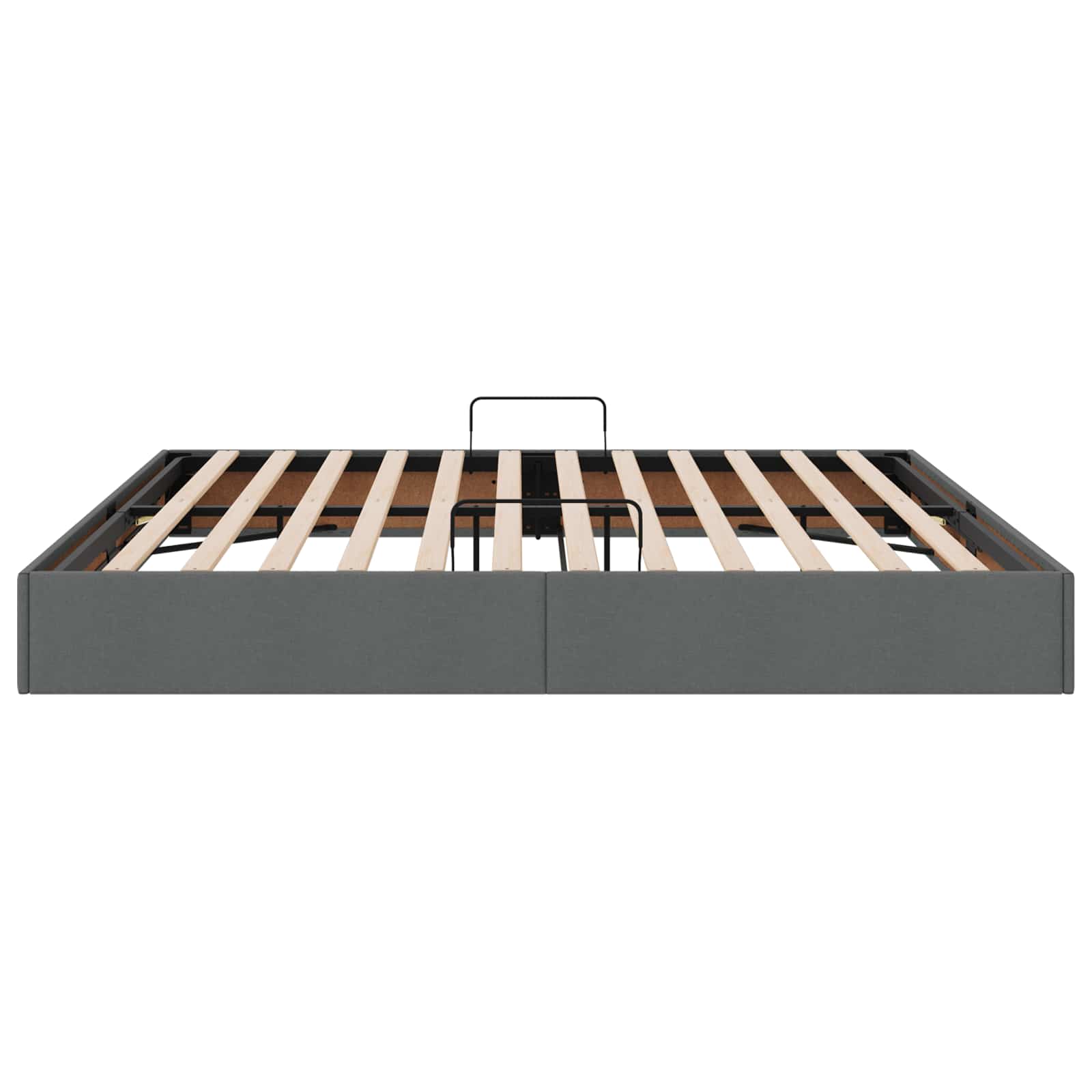 vidaXL Łóżko otomanowe Ciemnoszary 200 x 200 cm tkanina