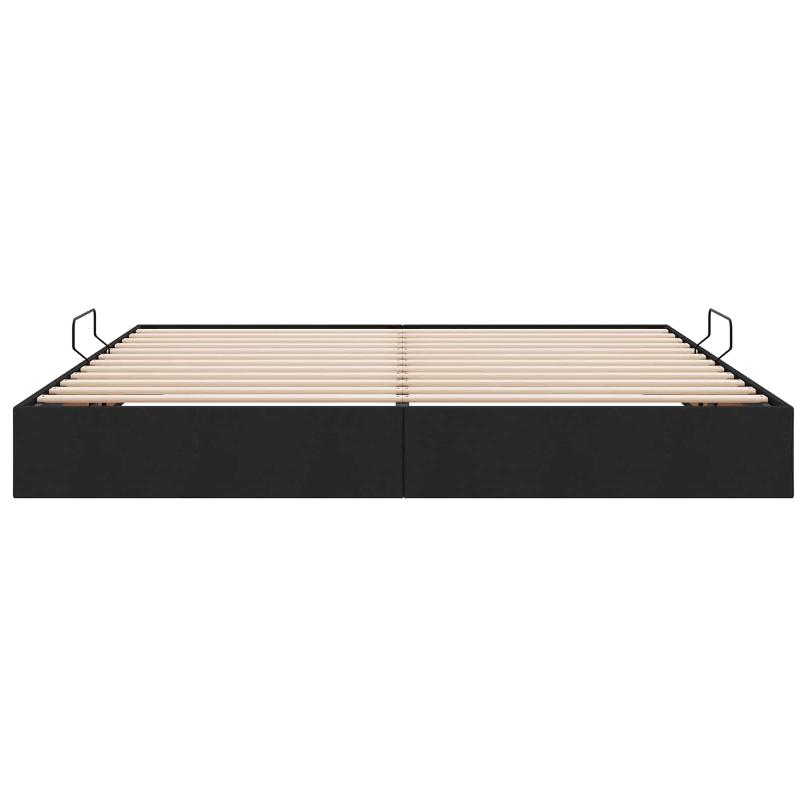 vidaXL Łóżko otomanowe z przechowywaniem Czarny 200 x 200 cm tkanina