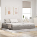 vidaXL Łóżko otomanowe Ciemnoszary 200 x 200 cm tkanina