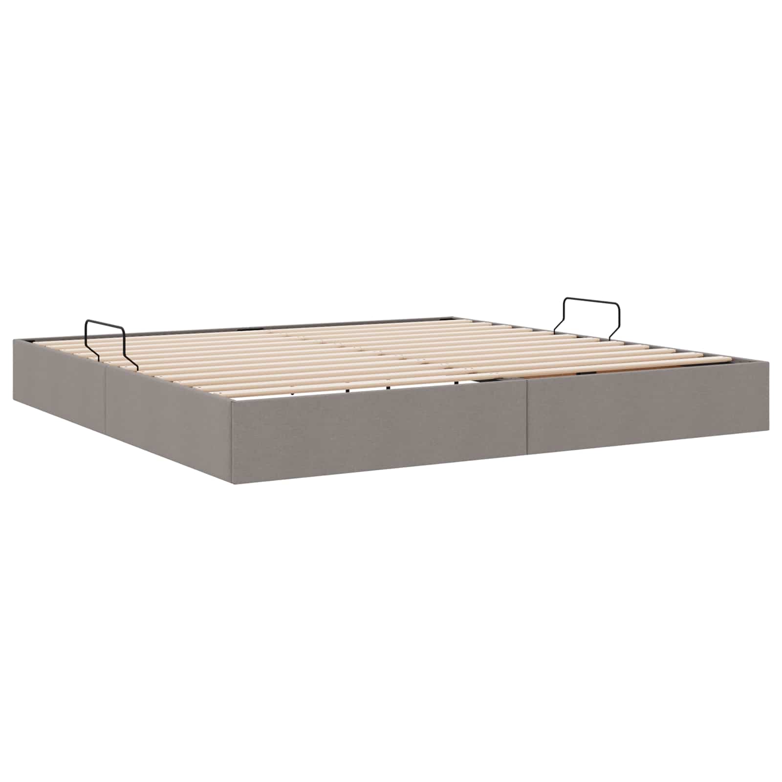 vidaXL Łóżko otomanowe Ciemnoszary 200 x 200 cm tkanina