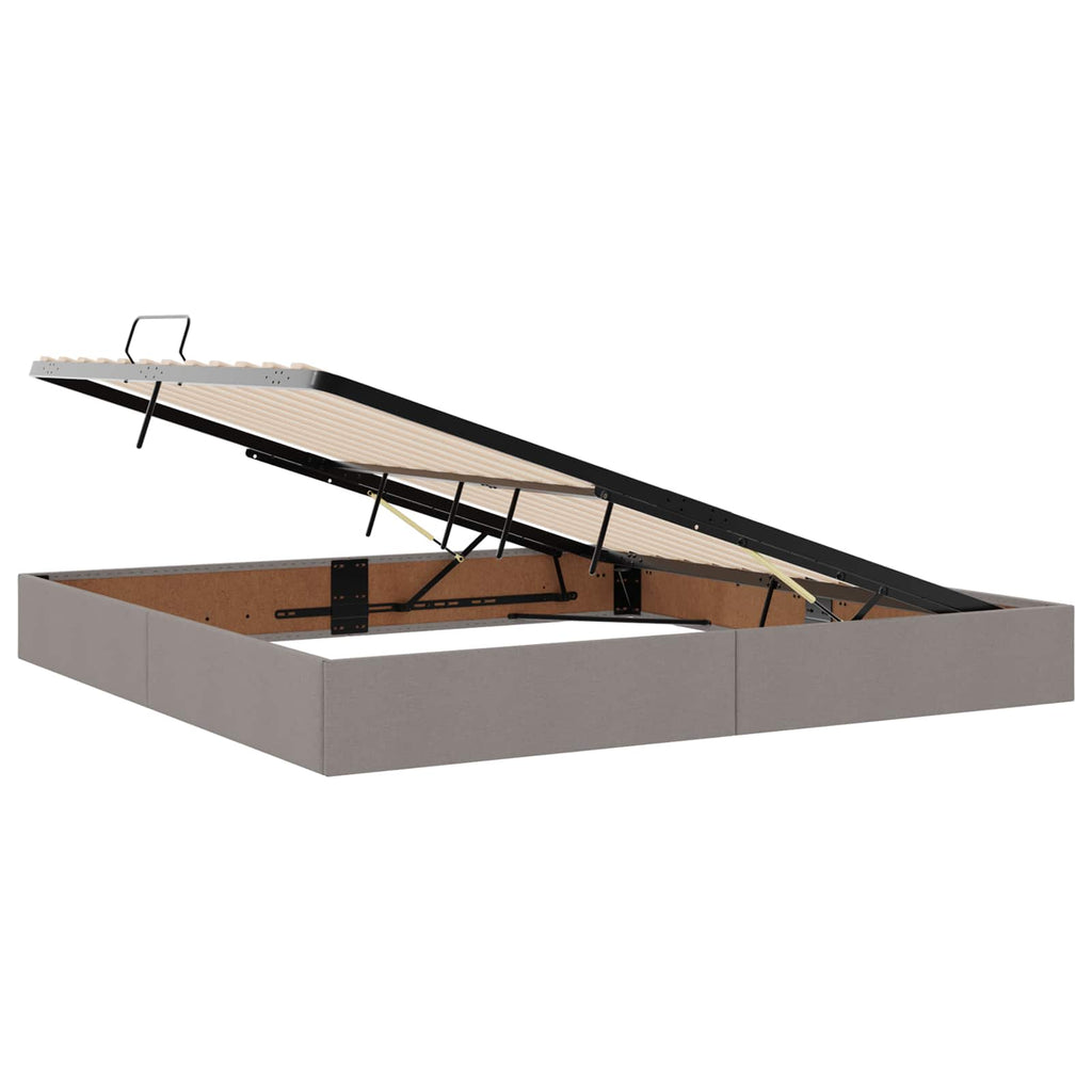 vidaXL Łóżko otomanowe Ciemnoszary 200 x 200 cm tkanina