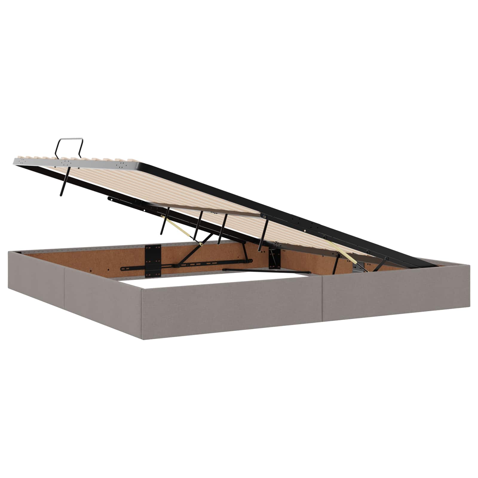 vidaXL Łóżko otomanowe Ciemnoszary 200 x 200 cm tkanina