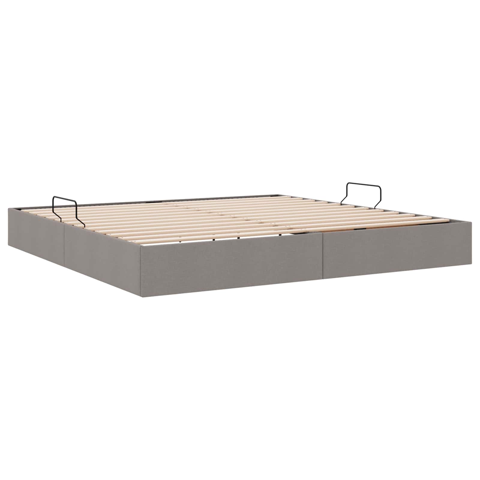 vidaXL Łóżko otomanowe Ciemnoszary 200 x 200 cm tkanina