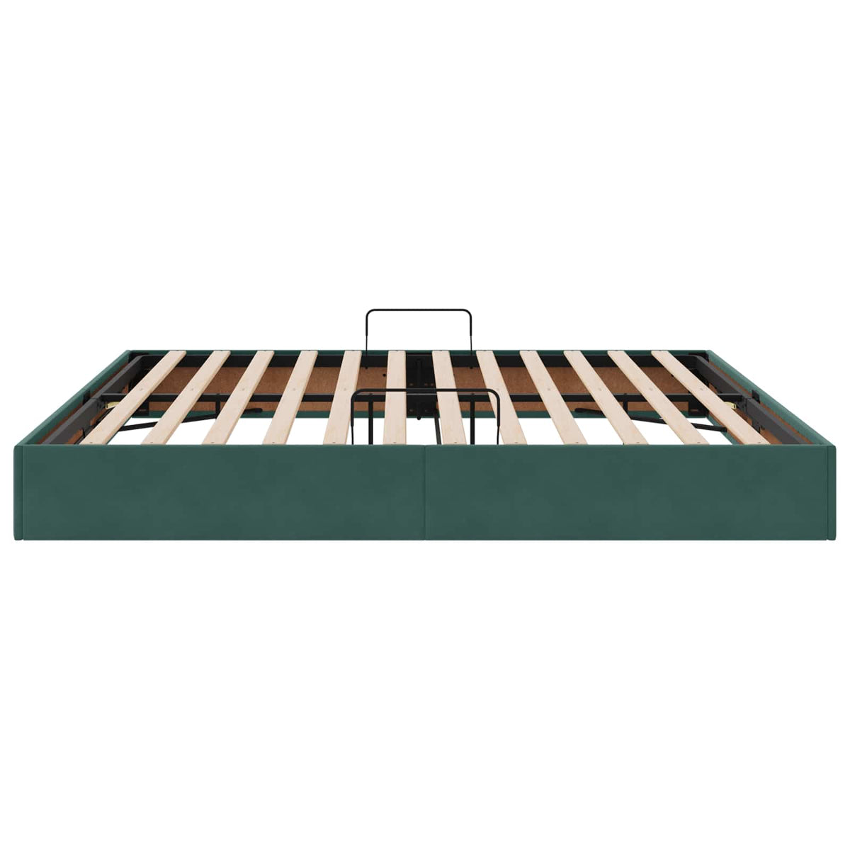 vidaXL Łóżko otomanowe Ciemnozielony 200 x 200 cm Welur
