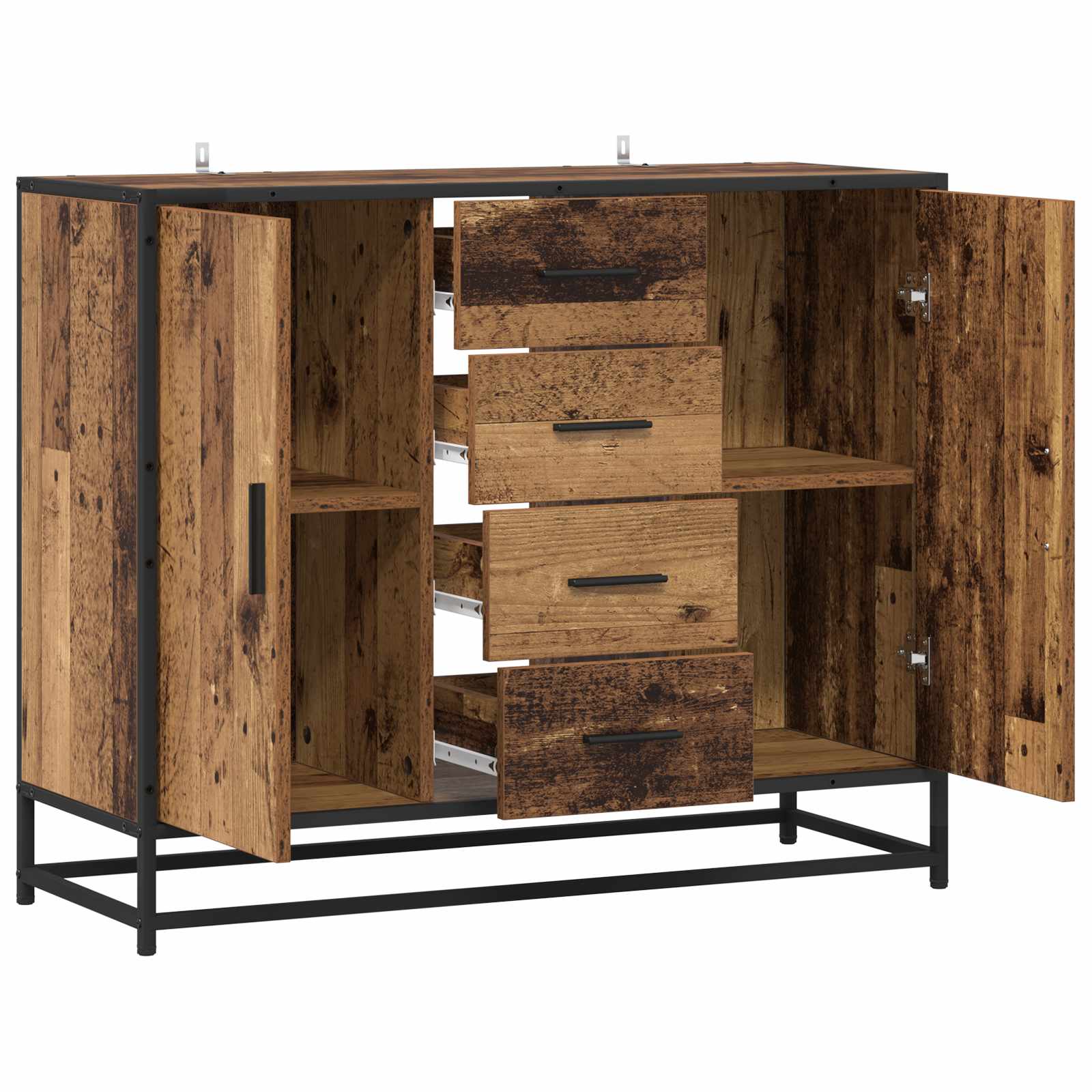 vidaXL Bufet Stare drewno 92 x 35 x 76 cm Drewno inżynieryjne