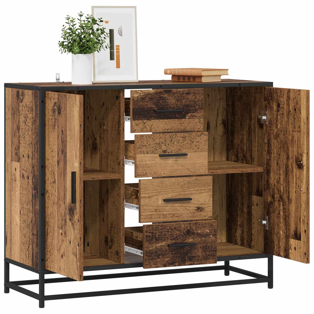 vidaXL Bufet Stare drewno 92 x 35 x 76 cm Drewno inżynieryjne