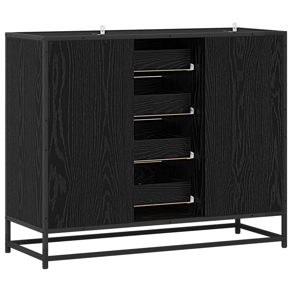 vidaXL Bufet Czarny dąb 92 x 35 x 76 cm Drewno inżynieryjne