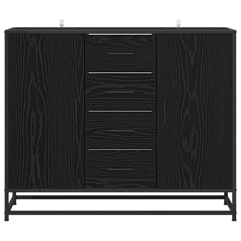 vidaXL Bufet Czarny dąb 92 x 35 x 76 cm Drewno inżynieryjne