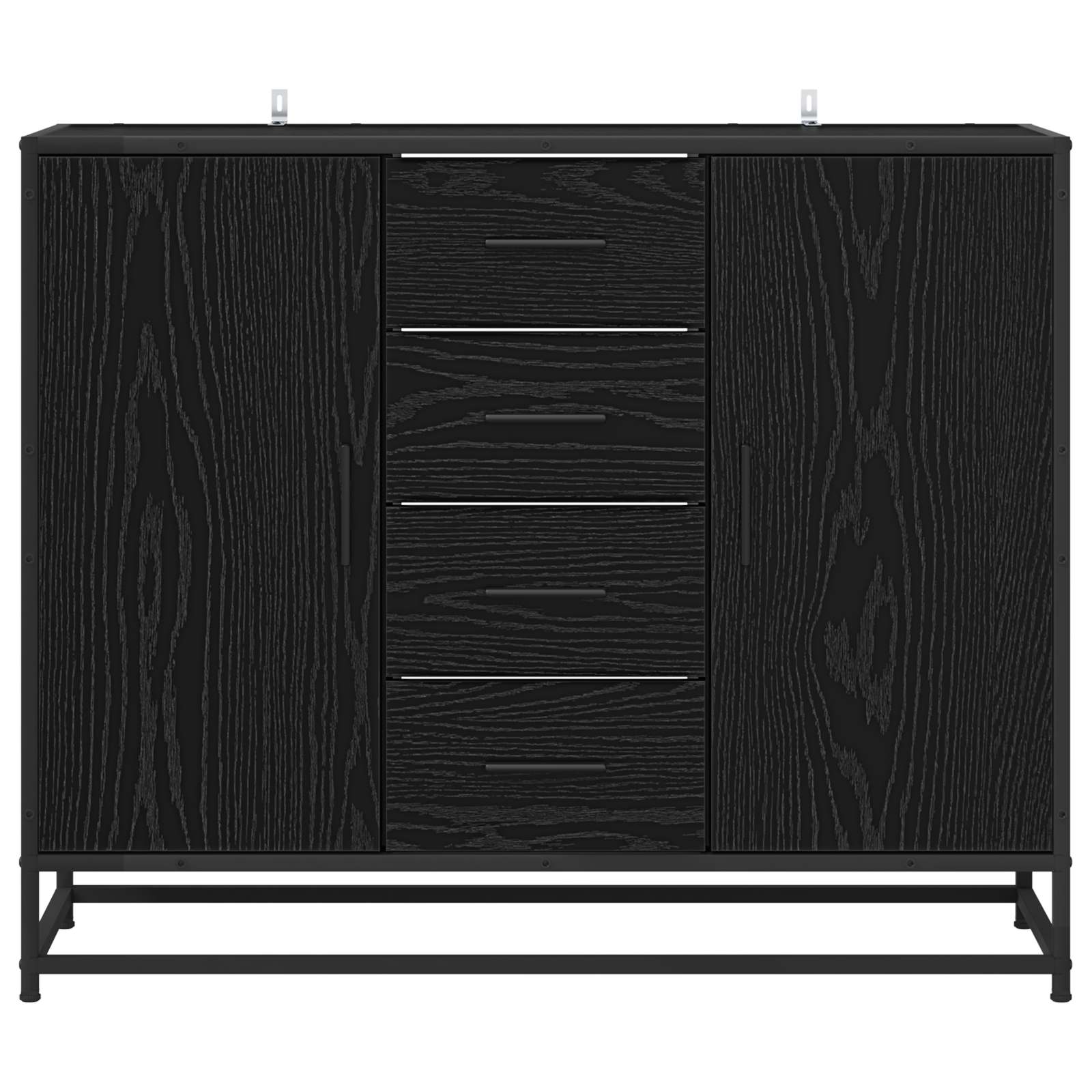 vidaXL Bufet Czarny dąb 92 x 35 x 76 cm Drewno inżynieryjne