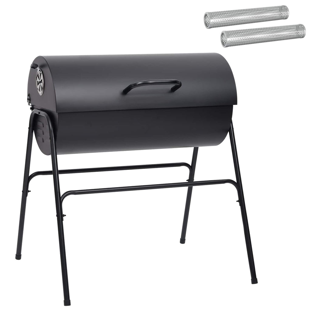 vidaXL Grill na świeżym powietrzu 3 pcs 80 x 73 x 90 cm Czarny Metal