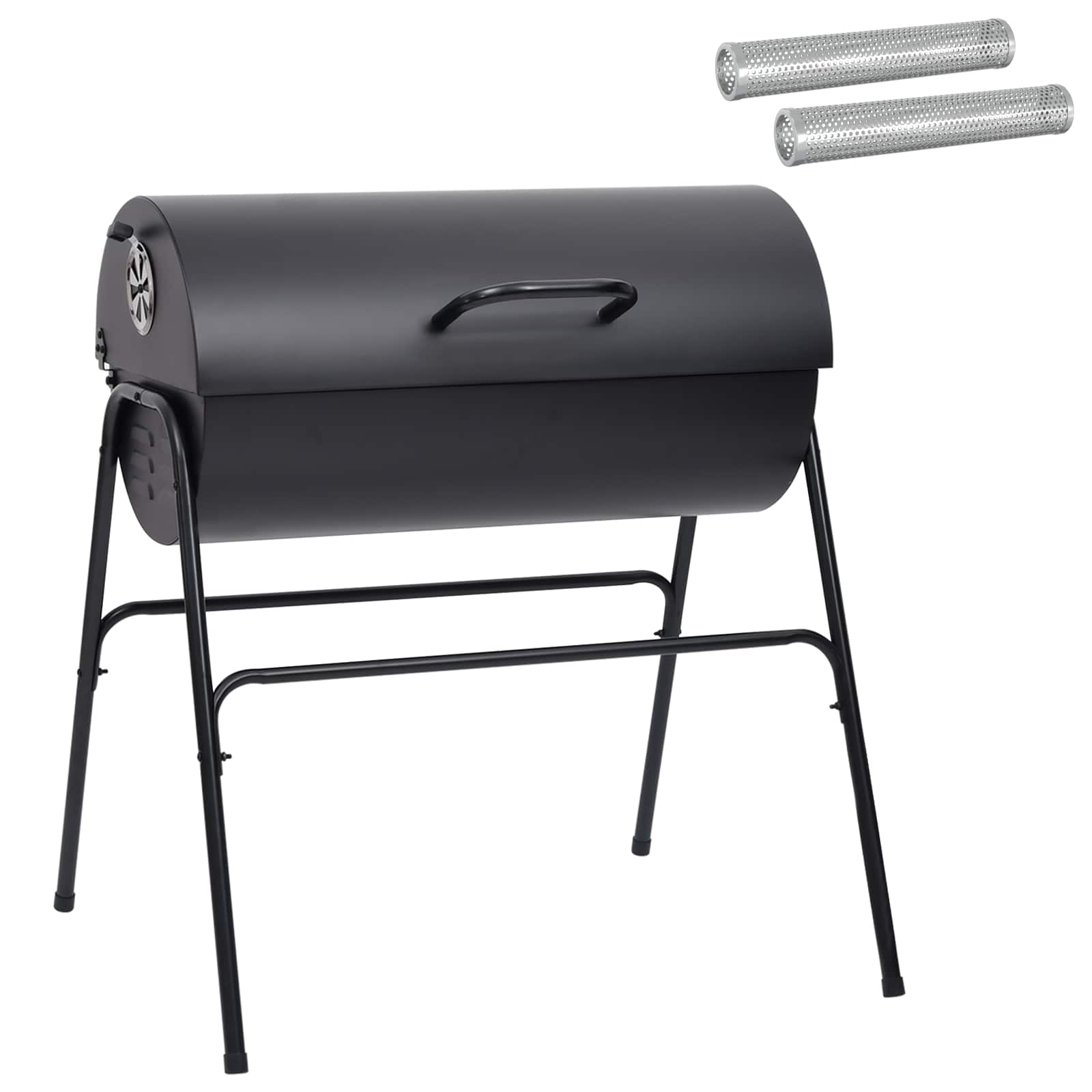 vidaXL Grill na świeżym powietrzu 3 pcs 80 x 73 x 90 cm Czarny Metal