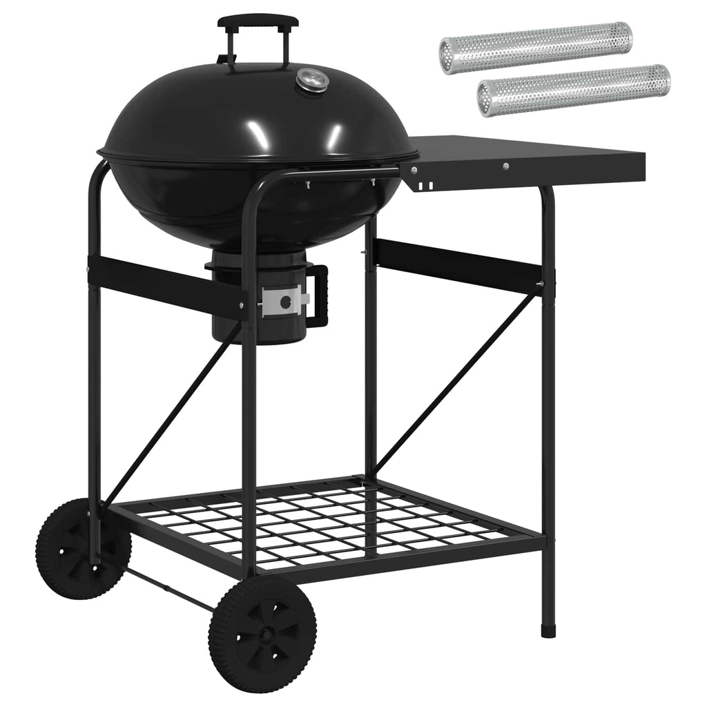 vidaXL Grill węglowy z rurkami do wędzenia 91 x 71 x 107 cm Stal