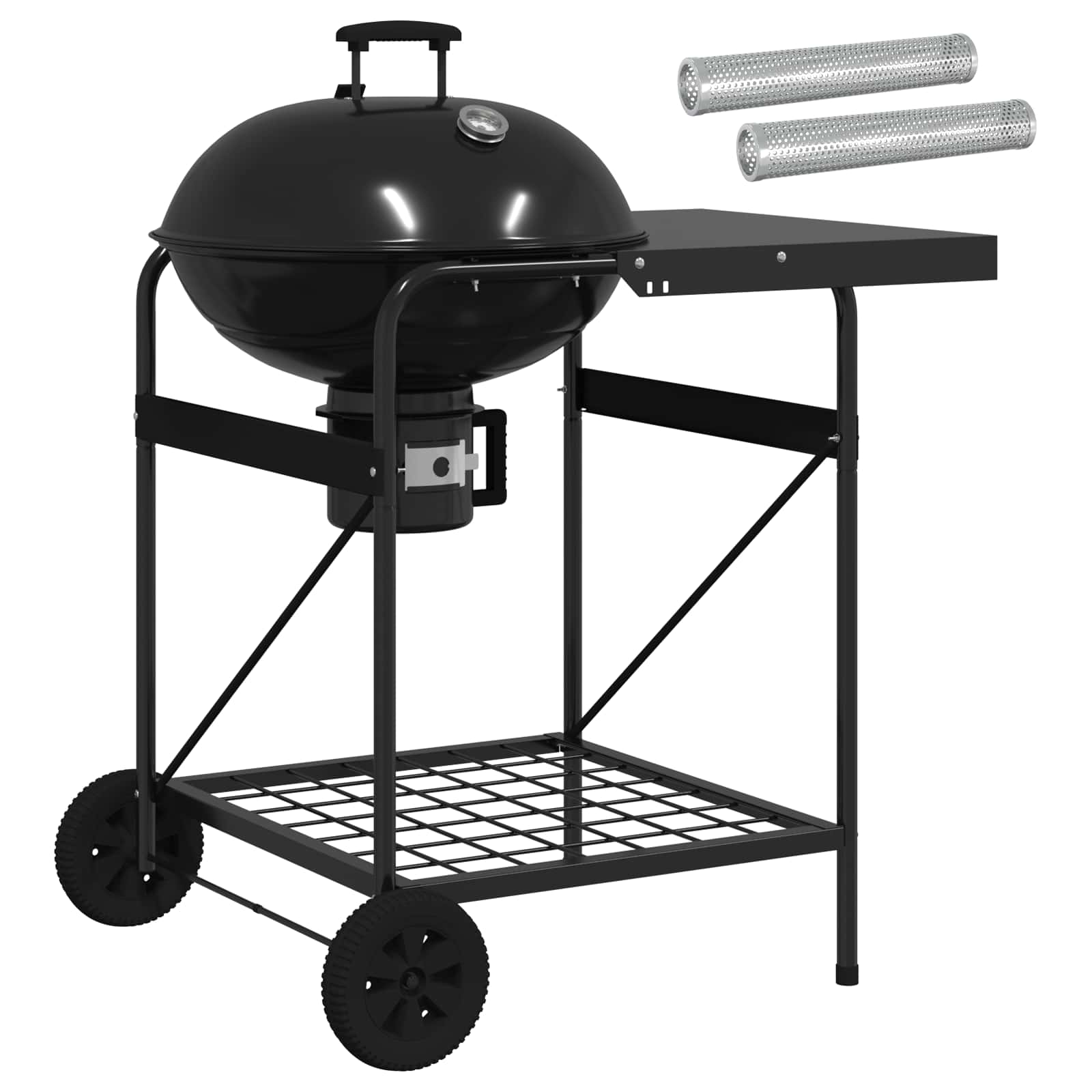 vidaXL Grill węglowy z rurkami do wędzenia 91 x 71 x 107 cm Stal