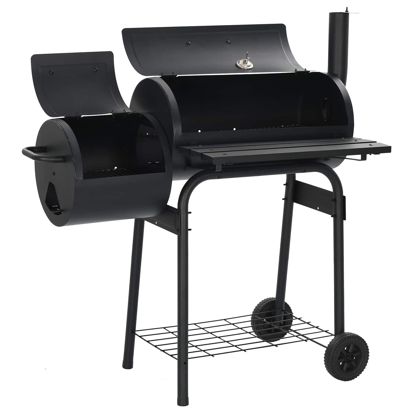 vidaXL Grill na świeżym powietrzu 103 x 60 x 113 cm Stal Czarny