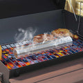 vidaXL Grill węglowy 75 x 48 x 120 cm srebrny