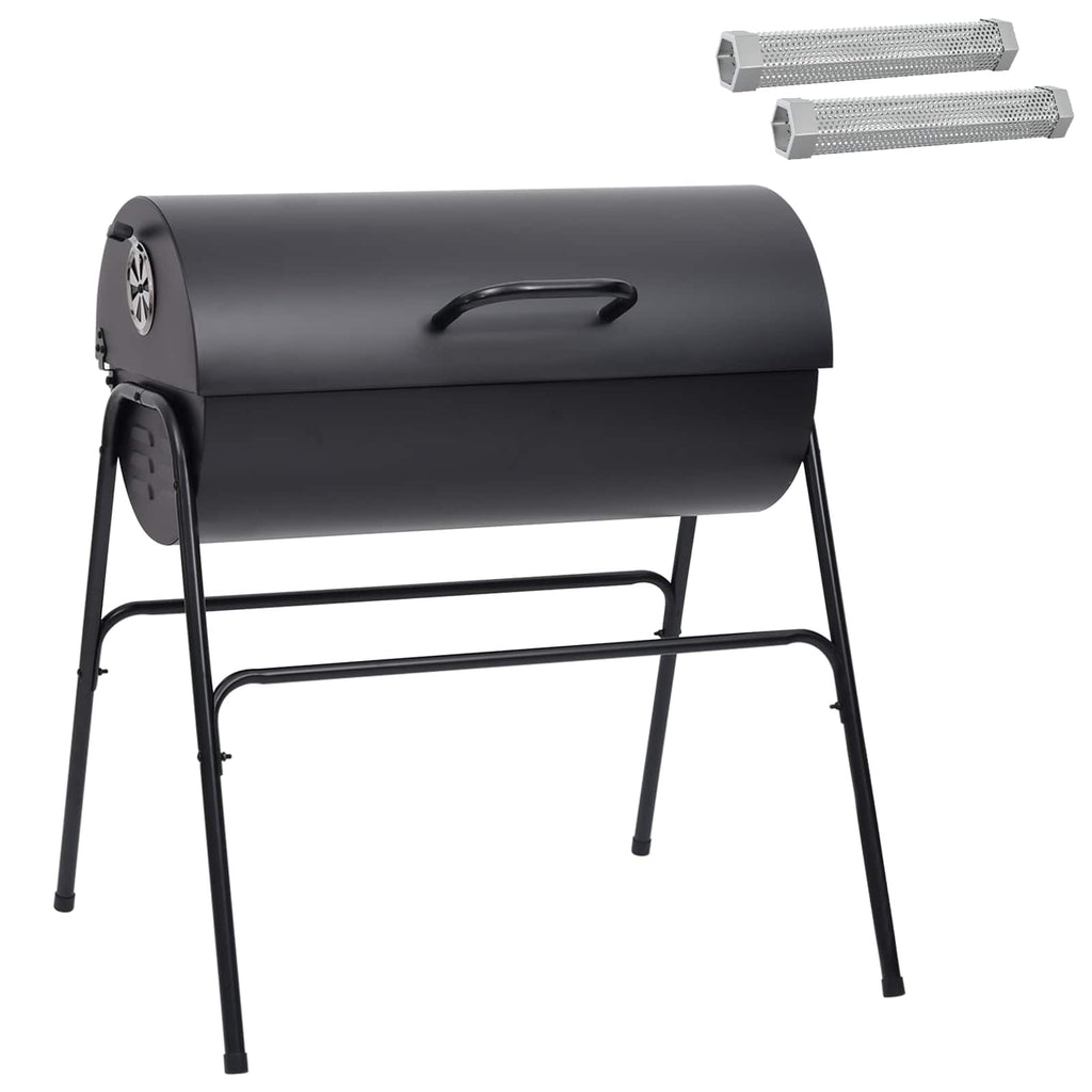 vidaXL Grill beczkowy z 2 rusztami do gotowania 3 pcs 80 x 73 x 90 cm
